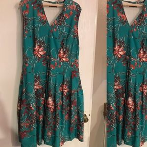 Eshakti dress floral a-line fit and flare 18w-1x